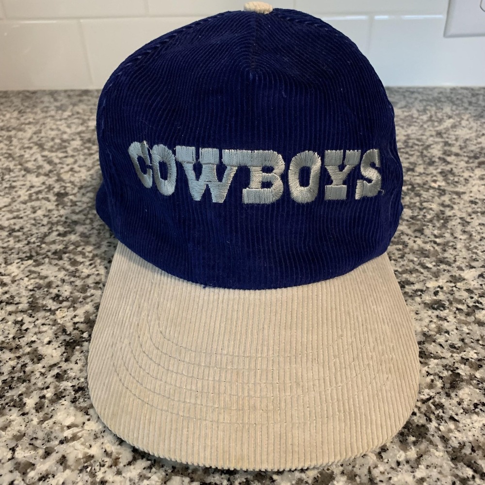 Vintage Dallas Cowboys Hat Cap Snap Back Mens One Size Blue Starline Corduroy
